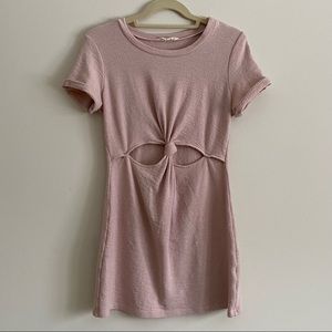 Blush Pink Dress with Front Cut-Outs